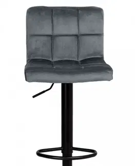 Barové židle TZB Barová židle ARAKO II samet šedá