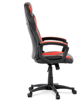 Kancelářské židle Herní židle CHIGINAG, červená a černá ekokůže