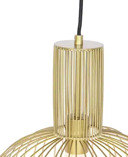 Zavesna svitidla Designová závěsná lampa zlatá - Wire Bake