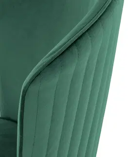 Židle HALMAR Designová židle Tiera tmavě zelená