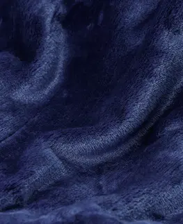 Přikrývky JAHU Deka XXL / Přehoz na postel tmavě modrá, 200 x 220 cm