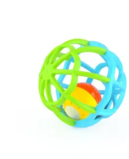 Hračky BABY MIX - Interaktivní svítící a hrající chrastítko Balónek modré