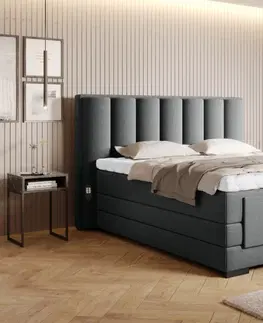 Postele Čalouněná postel VEROS Boxsprings 160 x 200 cm Vero 05