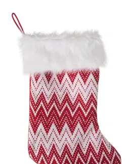 Vánoční dekorace Červené vánoční boty s kožíškem
