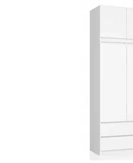 Komody Expedo Skříň ARIVA S90, 90x180x51, bílá + nástavec