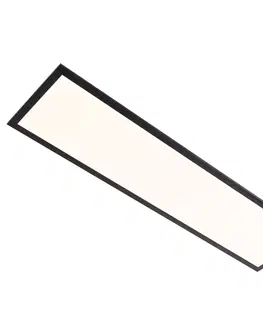 Stropni svitidla Modern LED paneel zwart 100 cm incl. LED dim to warm - Armstrong