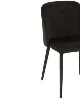 Jídelní stoly Černá jídelní židle Charlotte - 58*80*51 cm J-Line by Jolipa 15418