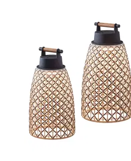 Venkovní designová světla Bover Nabíjecí stolní lampa Bover Nans M/49/R pro venkovní použití hnědá