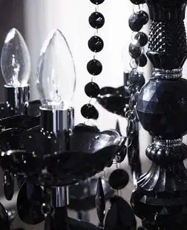 Svítidla LuxD 16790 Luxusní lustr Barisimo XL Černý závěsné svítidlo