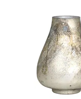Dekorativní vázy Mocca antik skleněná dekorační váza / svícen Vissia - Ø 20*26 cm Chic Antique 74026820