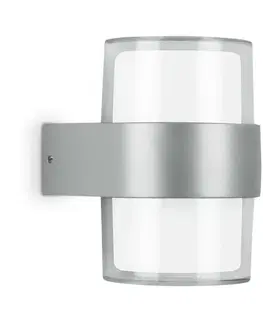 LED venkovní nástěnná svítidla BRILONER LED venkovní svítidlo, stříbrná, 2xLED/8W TF 320404TF