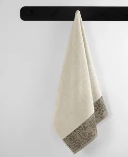 Ručníky Bavlněný ručník AmeliaHome Crea béžový, velikost 70x140
