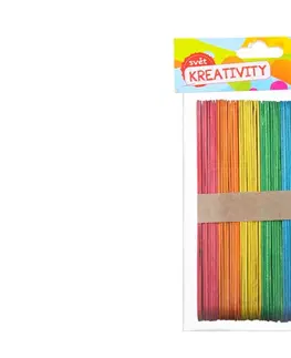 Hračky WIKY - Dřevěné paličky barevné 15x1, 8cm 50ks