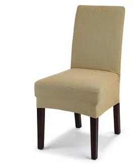 Doplňky do ložnice 4Home Multielastický potah na židli Comfort béžová, 40 - 50 cm, sada 2 ks