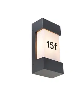 Venkovni nastenne svetlo Moderní venkovní nástěnné svítidlo tmavě šedé IP44 - Tide