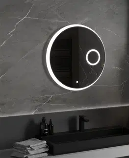 Koupelnová zrcadla MEXEN Ella zrcadlo s osvětlením s kosmetickým zrcátkem, 70 cm, LED 600 9811-070-070-611-00
