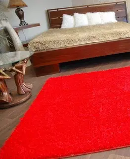 Koberce a koberečky Dywany Lusczow Kusový koberec SHAGGY Izebelie 5cm červený, velikost 100x150