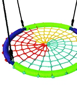 Hračky na zahradu Bino Dětská houpací kruhová rohož barevná, 100 x 160 cm