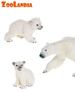 Hračky MIKRO TRADING - Zoolandia lední medvědice s mláďaty v krabičce