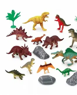 Dřevěné hračky Addo Dinosauři v batůžku, 17 ks