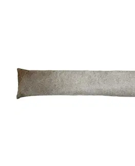 Dekorační polštáře Šedý kožený dlouhý polštář z hovězí kůže Cow grey - 90*20*10cm Mars & More IVTKKG
