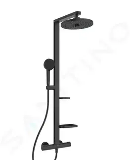 Sprchy a sprchové panely IDEAL STANDARD ALU+ Sprchový set s termostatem, průměr 26 cm, 2 proudy, hedvábná černá BD583XG