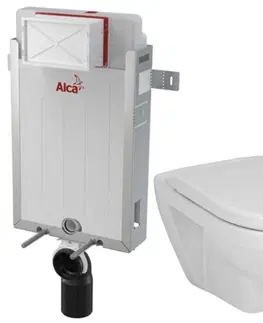 WC sedátka ALCADRAIN Renovmodul předstěnový instalační systém bez tlačítka + WC JIKA LYRA PLUS + SEDÁTKO DURAPLAST AM115/1000 X LY6