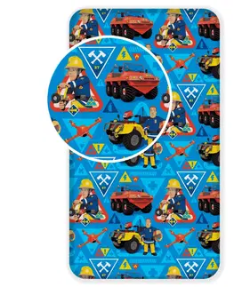 Prostěradla Jerry Fabrics Dětské bavlněné prostěradlo Požárník Sam 2017, 90 x 200 cm