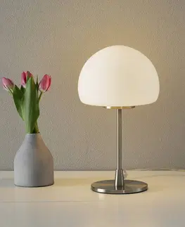 Stolní lampy na noční stolek Fabas Luce Stolní lampa Gaia Big s dotykovou funkcí, bílá