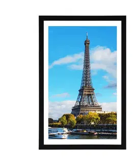Města Plakát s paspartou nádherné panorama Paříže
