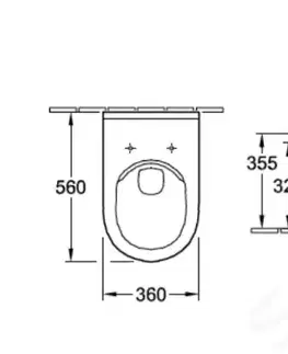 Záchody VILLEROY & BOCH O.novo Závěsné WC se sedátkem SoftClosing, DirectFlush, alpská bílá 5660HR01