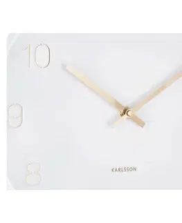 Hodiny Karlsson 5788WH designové nástěnné hodiny, pr. 30 cm