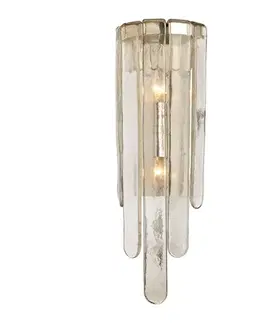 Designová nástěnná svítidla HUDSON VALLEY nástěnné svítidlo FENWATER sklo bronz E14 2x40W 9410-PN-CE