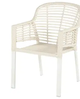 Zahradní židle a křesla Patricia zahradní jídelní židle - bílá