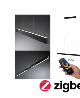 Chytré osvětlení PAULMANN LED závěsné svítidlo Smart Home Zigbee Aptare 2700K 2x18 / 1x18W černá stmívatelné