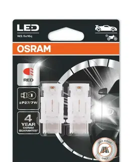 Autožárovky OSRAM LED P27/7W 3157DRP-02B RED 12V 1,8W W2.5x16q