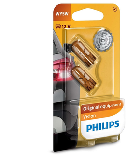 Žárovky Philips SADA 2x Autožárovka Philips VISION 12396B2 W2,1x9,5D/5W/12V 