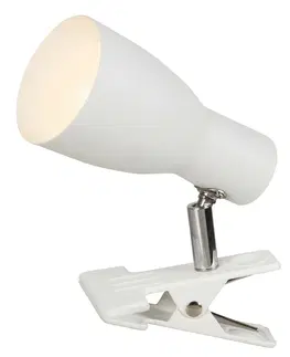 Moderní stolní lampy Rabalux bodové svítidlo Ebony E27 1x MAX 20W bílá 6026