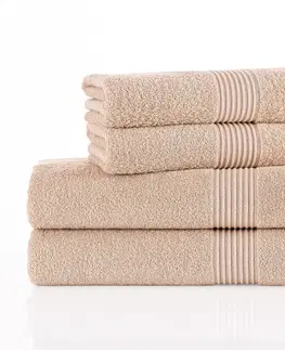 Ručníky 4Home Sada osušek a ručníků Comfort béžová, 2 ks 70 x 140 cm, 2 ks 50 x 100 cm