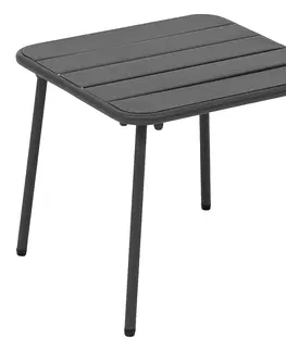 Zahradní stolky Hliníkový odkládací stolek CARMEN 45x45 cm (antracit)