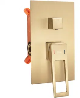 Sprchy a sprchové panely Podomítkový sprchový set s instalačním boxem Rea Parker zlatý