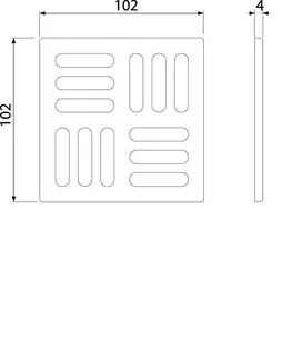 Sifony k pračkám Alcadrain Designová mřížka 102×102 mm bronz-antic MPV001-ANTIC MPV001-ANTIC