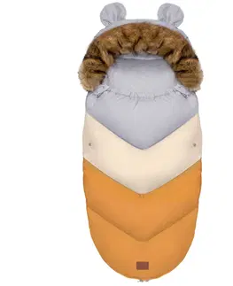 Dětské deky Dětský rostoucí fusak Teddy v oranžovo-šedé barvě