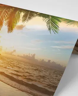 Tapety příroda Fototapeta východ slunce na karibské pláži