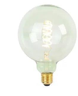 Zarovky E27 stmívatelná LED spirálová žárovka G125 zelená 4W 180 lm 1800K