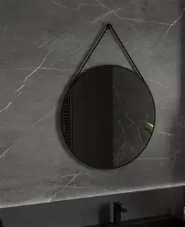 Koupelnová zrcadla MEXEN String zrcadlo 80 cm, černý rám 9854-080-080-000-70