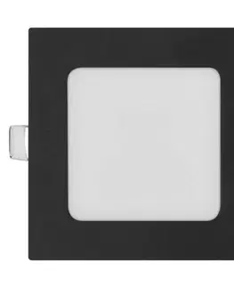 Bodovky do podhledu na 230V EMOS LED podhledové svítidlo NEXXO černé, 12 x 12 cm, 7 W, teplá/neutrální bílá ZD2323