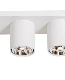 Bodova svetla Moderní stropní bodové svítidlo bílé 4-světelné - Tubo