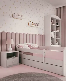 Dětské postýlky Kocot kids Dětská postel Babydreams princezna a poník bílá, varianta 70x140, se šuplíky, bez matrace
