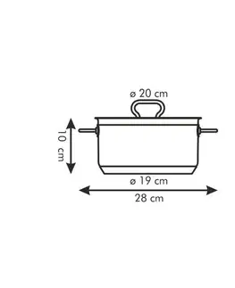 Sady nádobí TESCOMA kastrol HOME PROFI s poklicí ø 20 cm, 3.0 l , pr. 20 cm